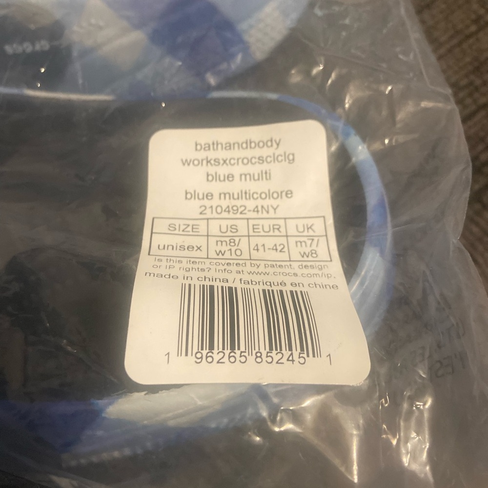 CROCS Blue and White Sandals